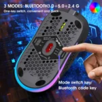 HXSJ T90 RGB Light Three-mode Wireless Gaming Mouse - Image 8