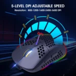 HXSJ T90 RGB Light Three-mode Wireless Gaming Mouse - Image 9