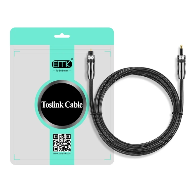 EDA001247801_B2.webp EMK OD1.0mm 3.5mm Digital Sound Toslink to Mini Toslink Digital Optical Audio Cable - Image 3