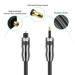 EMK OD1.0mm 3.5mm Digital Sound Toslink to Mini Toslink Digital Optical Audio Cable - Image 6