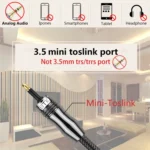 EMK OD1.0mm 3.5mm Digital Sound Toslink to Mini Toslink Digital Optical Audio Cable - Image 7