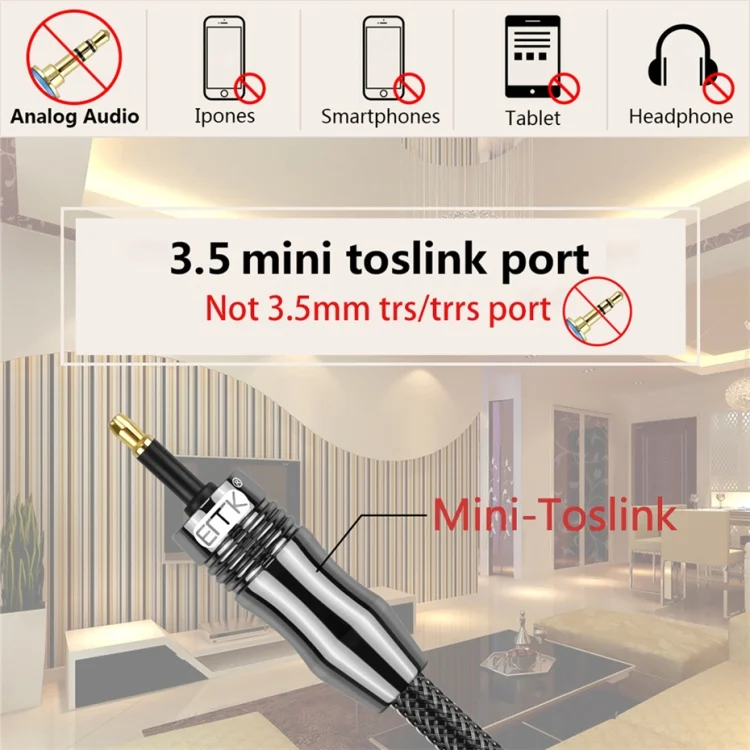 EDA001247801_B6.webp EMK OD1.0mm 3.5mm Digital Sound Toslink to Mini Toslink Digital Optical Audio Cable - Image 7