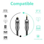 EMK OD1.0mm 3.5mm Digital Sound Toslink to Mini Toslink Digital Optical Audio Cable - Image 8