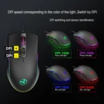 HXSJ P6+V100+A867 Keyboard Mouse Converter + One-handed Keyboard + RGB Gaming Mouse Set - Image 2