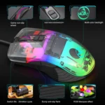 HXSJ P6+V100+A867 Keyboard Mouse Converter + One-handed Keyboard + RGB Gaming Mouse Set - Image 3
