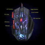 HXSJ P6+V100+H300 Keyboard Mouse Converter + One-handed Keyboard + Gaming Mouse Set - Image 2