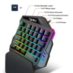HXSJ P6+V100+A883 Keyboard Mouse Converter + One-handed Keyboard + Gaming Mouse Set - Image 5