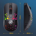 HXSJ T100 10000 DPI RGB Macro Definition Wired Wireless Dual-mode Mouse - Image 2