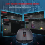HXSJ T100 10000 DPI RGB Macro Definition Wired Wireless Dual-mode Mouse - Image 3