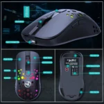 HXSJ T100 10000 DPI RGB Macro Definition Wired Wireless Dual-mode Mouse - Image 7