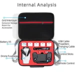 Grey Canvas Single Shoulder Storage Bag Shockproof Waterproof Travel Carrying Cover Hard Case for FIMI X8 Mini - Image 7