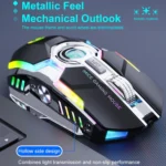 iMICE G7 Colorful Streamer Lights Rechargeable Silent Wireless Mouse - Image 3