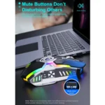 iMICE G7 Colorful Streamer Lights Rechargeable Silent Wireless Mouse - Image 5