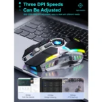 iMICE G7 Colorful Streamer Lights Rechargeable Silent Wireless Mouse - Image 7