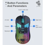 iMICE T98 RGB Lighting Gaming Wired Mouse - Image 8