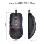 HXSJ A904 RGB Light Macro Programming Mechanical Gaming Wired Mouse - Image 2