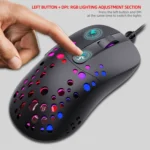 HXSJ A904 RGB Light Macro Programming Mechanical Gaming Wired Mouse - Image 5