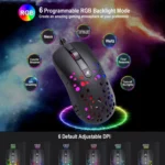 HXSJ A904 RGB Light Macro Programming Mechanical Gaming Wired Mouse - Image 6