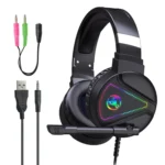 HXSJ F16 3.5mm + USB Port RGB Light Stereo Gaming Headset with Microphone