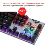 HXSJ L300 104 Keys USB Port LED Lighting Wired Mechanical Keyboard - Image 4