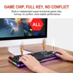 HXSJ L300 104 Keys USB Port LED Lighting Wired Mechanical Keyboard - Image 5