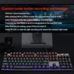 HXSJ L300 104 Keys USB Port LED Lighting Wired Mechanical Keyboard - Image 8