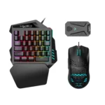 HXSJ V100+J900+P8 One-handed Keyboard + Programming Gaming Mouse + Keyboard Mouse Converter Set