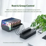 ORICO CT2U3-10AB-WH 10 In 1 Plastic Stripes Multi-Port USB HUB with Individual Switches - Image 5