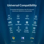 ORICO AT2U3-7AB-GY-BP 7 In 1 Aluminum Alloy Multi-Port USB HUB with Individual Switches, US Plug - Image 8