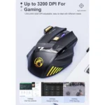 iMICE GW-X7 7-button Silent Rechargeable Wireless Gaming Mouse with Colorful RGB Lights - Image 7
