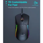 iMICE T60 7-key Custom Colorful Luminous Wired Honeycomb Gaming Mouse, Cable Length: 1.8m - Image 2