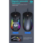 iMICE T60 7-key Custom Colorful Luminous Wired Honeycomb Gaming Mouse, Cable Length: 1.8m - Image 7