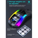 iMICE T60 7-key Custom Colorful Luminous Wired Honeycomb Gaming Mouse, Cable Length: 1.8m - Image 8