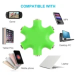 6 in 1 Audio Adapter 3.5mm Jack Multi Port Hub Aux Headphone Splitter Converter - Image 5