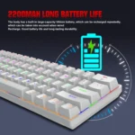 HXSJ L800 61 Keys Bluetooth 5.0 / 2.4G Wireless / Type-C Wired Three Modes Blue Shaft Mechanical Keyboard - Image 12