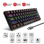 HXSJ L800 61 Keys Bluetooth 5.0 / 2.4G Wireless / Type-C Wired Three Modes Blue Shaft Mechanical Keyboard - Image 4