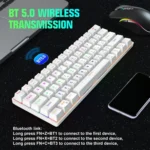 HXSJ L800 61 Keys Bluetooth 5.0 / 2.4G Wireless / Type-C Wired Three Modes Blue Shaft Mechanical Keyboard - Image 5