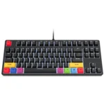 HXSJ L600 87 Keys USB-C / Type-C Wired Red Shaft Mechanical Keyboard with Cool Backlight - Image 10