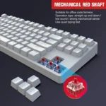 HXSJ L600 87 Keys USB-C / Type-C Wired Red Shaft Mechanical Keyboard with Cool Backlight - Image 2