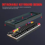 HXSJ L600 87 Keys USB-C / Type-C Wired Red Shaft Mechanical Keyboard with Cool Backlight - Image 4