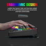 HXSJ L600 87 Keys USB-C / Type-C Wired Red Shaft Mechanical Keyboard with Cool Backlight - Image 7