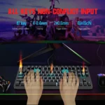 HXSJ L600 87 Keys USB-C / Type-C Wired Red Shaft Mechanical Keyboard with Cool Backlight - Image 8