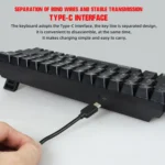 HXSJ V900 61 Keys Cool Lighting Effect Mechanical Wired Keyboard - Image 6