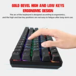 HXSJ V900 61 Keys Cool Lighting Effect Mechanical Wired Keyboard - Image 7