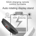 52cm Remote Control Electric Rotating Turntable Display Stand Video Shooting Props Turntable, Charging Power - Image 4
