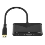 h114 3 in 1 Mini HDMI to HDMI + VGA + 3.5 Audio Converter Cable - Image 2