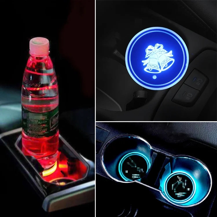 EDA00245801A.webp Car AcrylicColorful USB Charger Water Cup Groove LED Atmosphere Light - Image 1