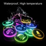 Car AcrylicColorful USB Charger Water Cup Groove LED Atmosphere Light - Image 7