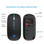 HXSJ M103FG 1600dpi Adjustable 2.4G RGB Light Wireless Mouse - Image 8