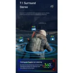 awei GM-3 USB + 3.5mm Ambient Light Gaming Wired Headset with Microphone - Image 3